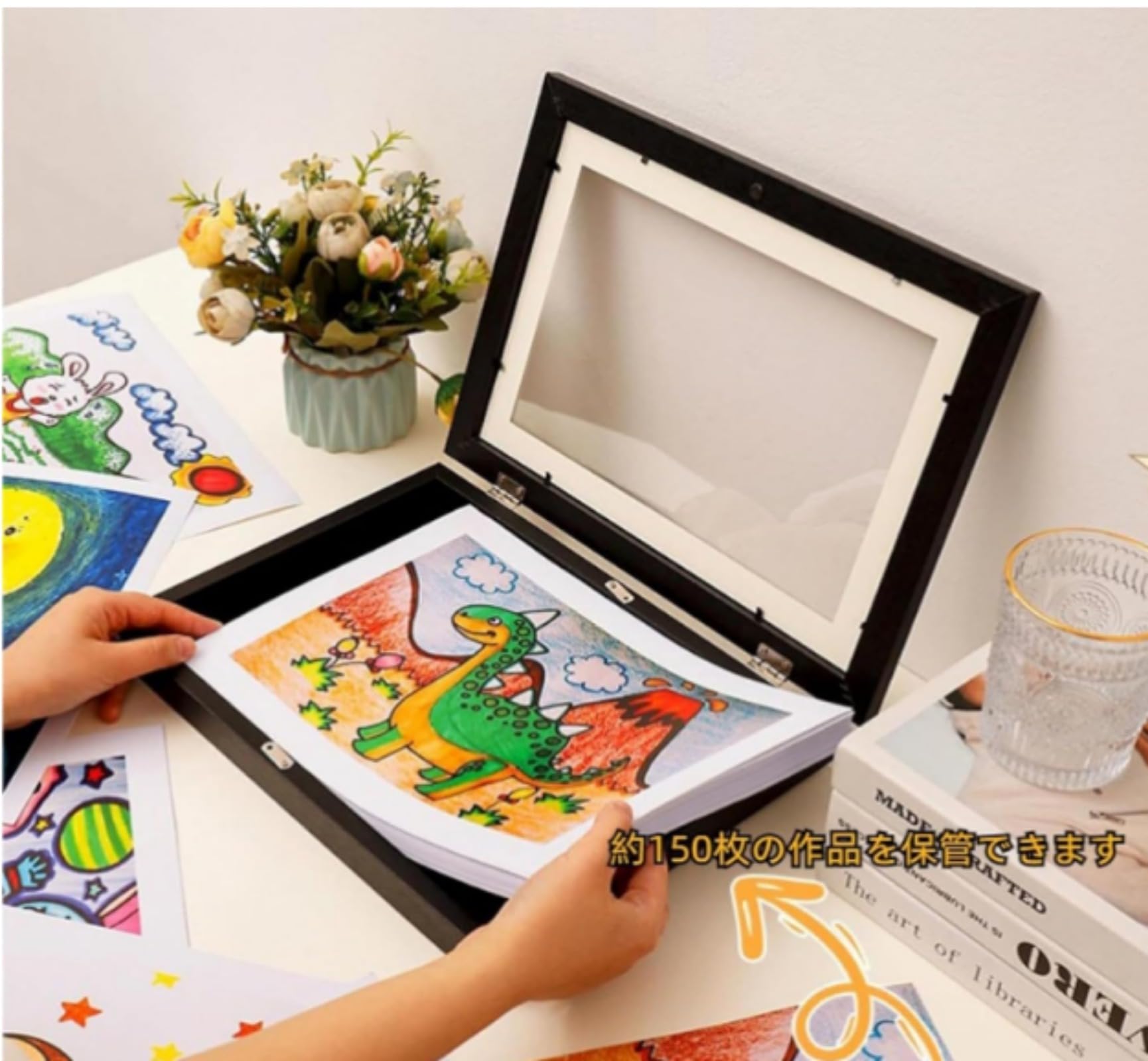 Amazon.co.jp: 子供の絵を飾る アートフレーム の絵 フォトフレーム